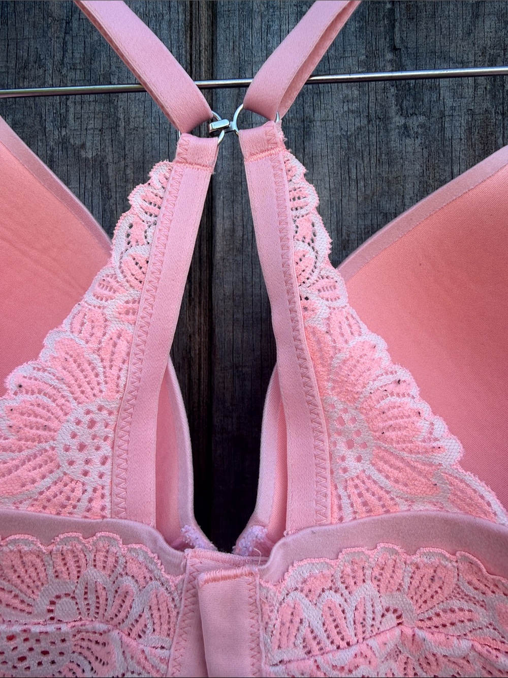 aerie Woman’s Sunnie Full Coverage Lightly Lined Pink Blossom Lace Trimmed 34D - Picture 6 of 9